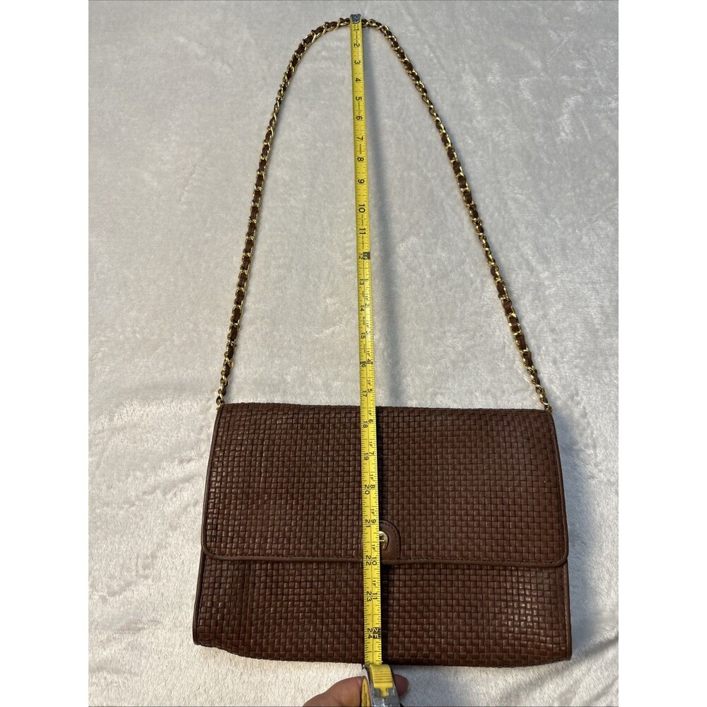 Vintage Etienne Aigner Woven Brown Crossbody Shoulder Handbag - Picture 14 of 14